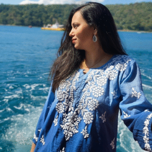 Alia Pure Chanderi Silk Chikankari Top