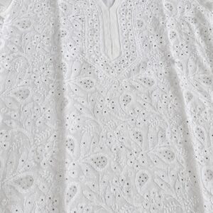 Elara Pure Viscose Georgette Mukaish Jaal Short Top