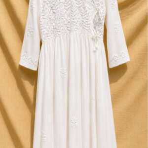 Naira Angrakha Chikankari Kurti