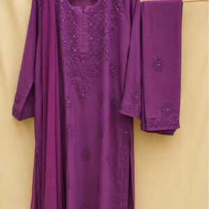 Ehsaas Modal Tone-on-Tone Mukaish Kurta Set