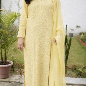 Dua Anchor Jaal Kamdani Kurta Set